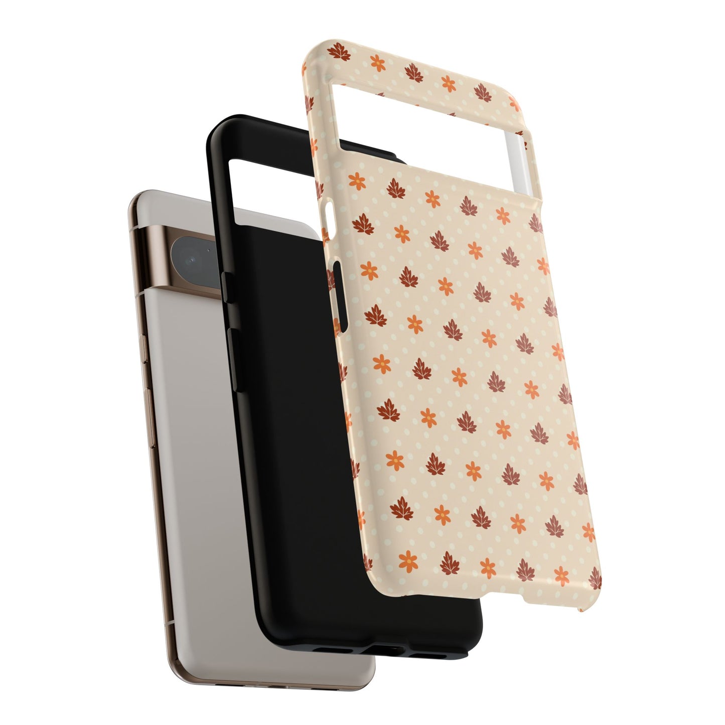 Beige Fall Floral Polka Dot Google Pixel Case