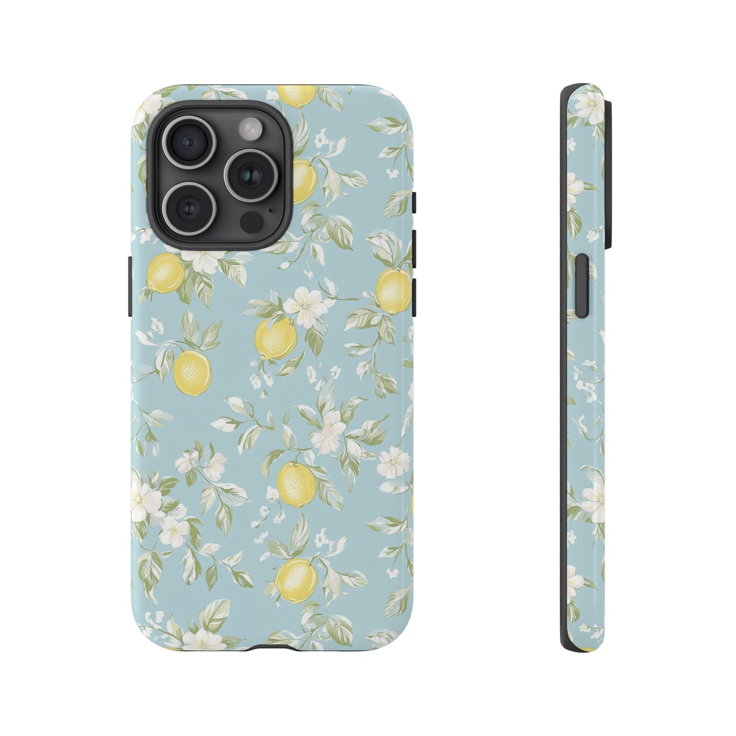 Lemon Blossom Blue iPhone Case