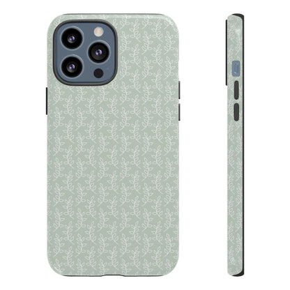Minimal Leaf Print iPhone Case