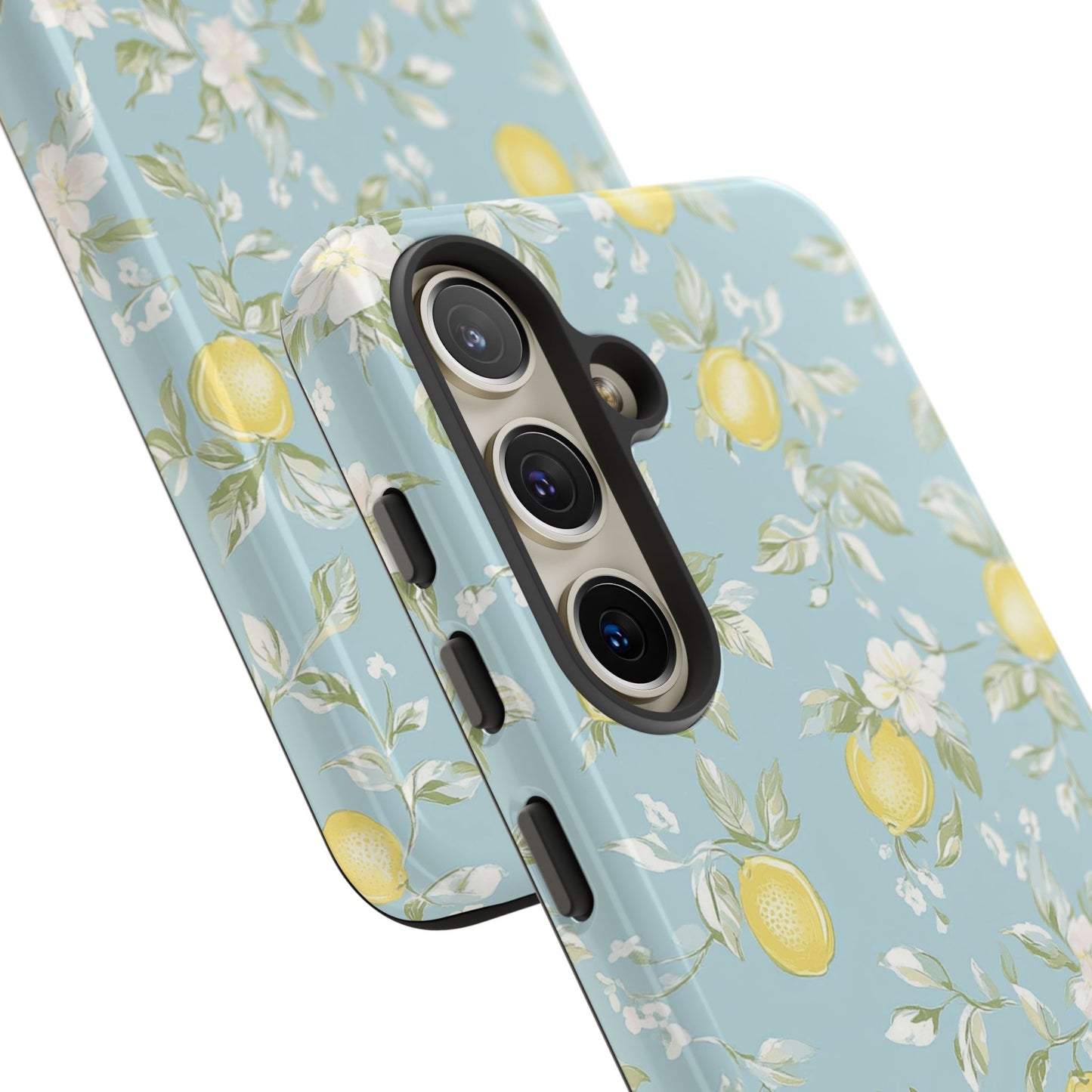 Lemon Blossom Blue Samsung Case