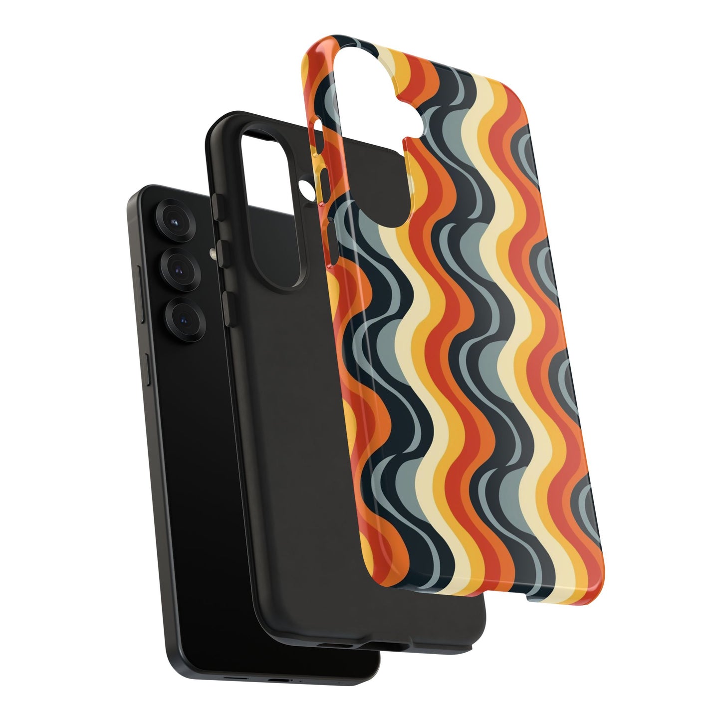 Retro Wavy Stripe Samsung Phone Case