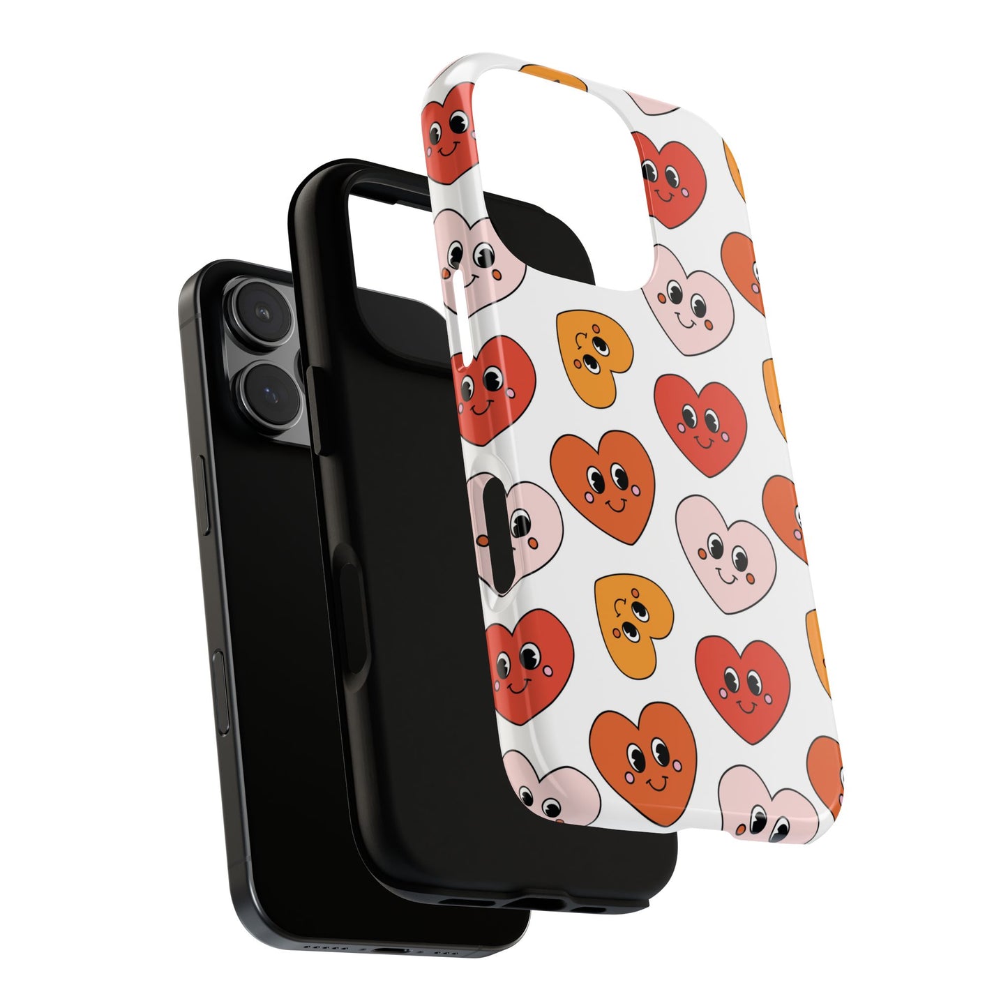 Smiley Heart Faces iPhone Case