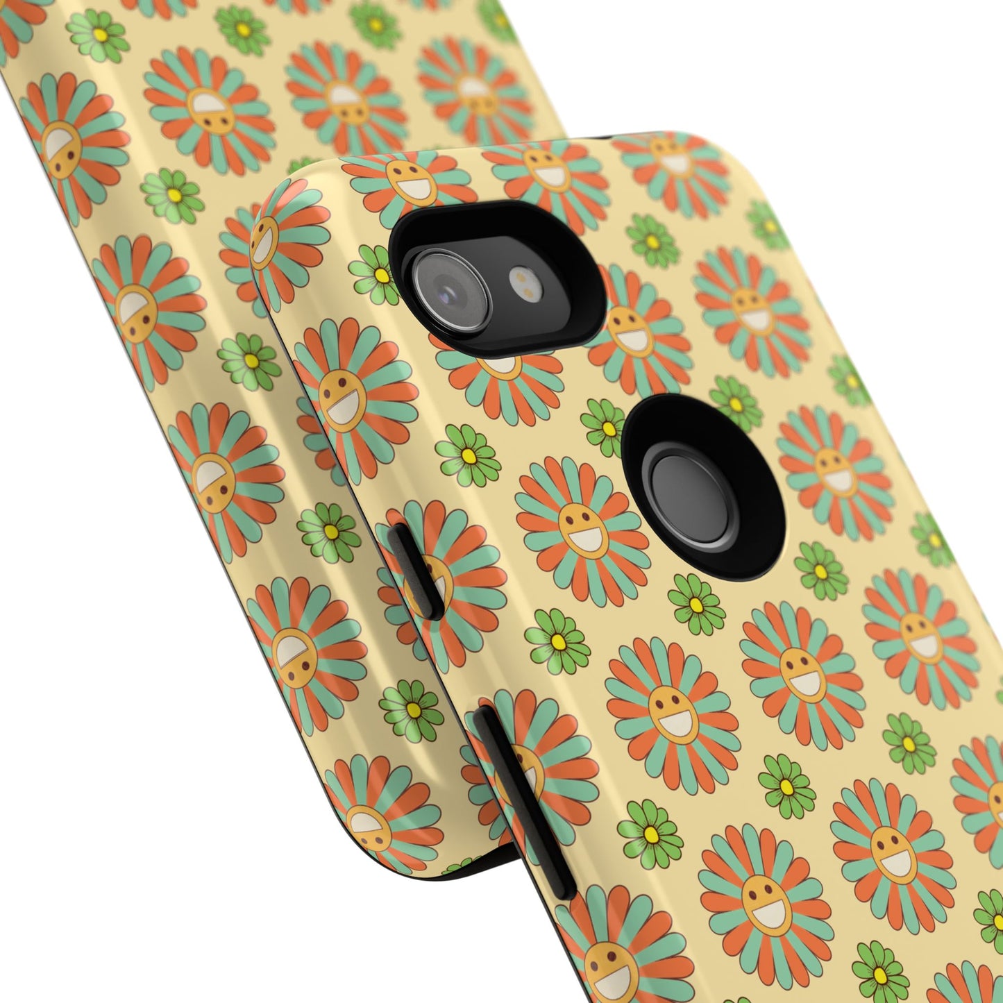 Smiley Retro Floral Google Pixel Case