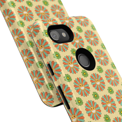 Smiley Retro Floral Google Pixel Case