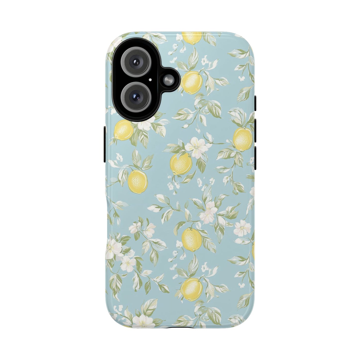 Lemon Blossom Blue iPhone Case