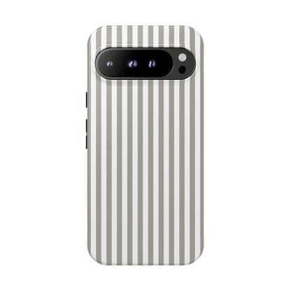 Gray & White Stripe Google Pixel Case