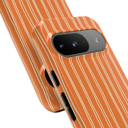 Orange Vertical Stripe Phone Google Pixel Case