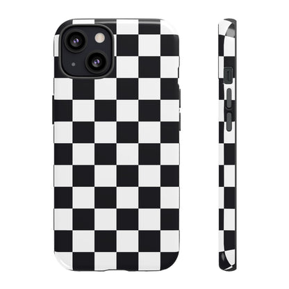 Black & White Checkerboard iPhone Case