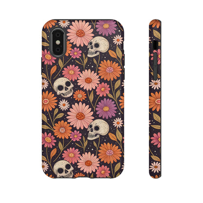 Skulls & Fall Florals iPhone Case