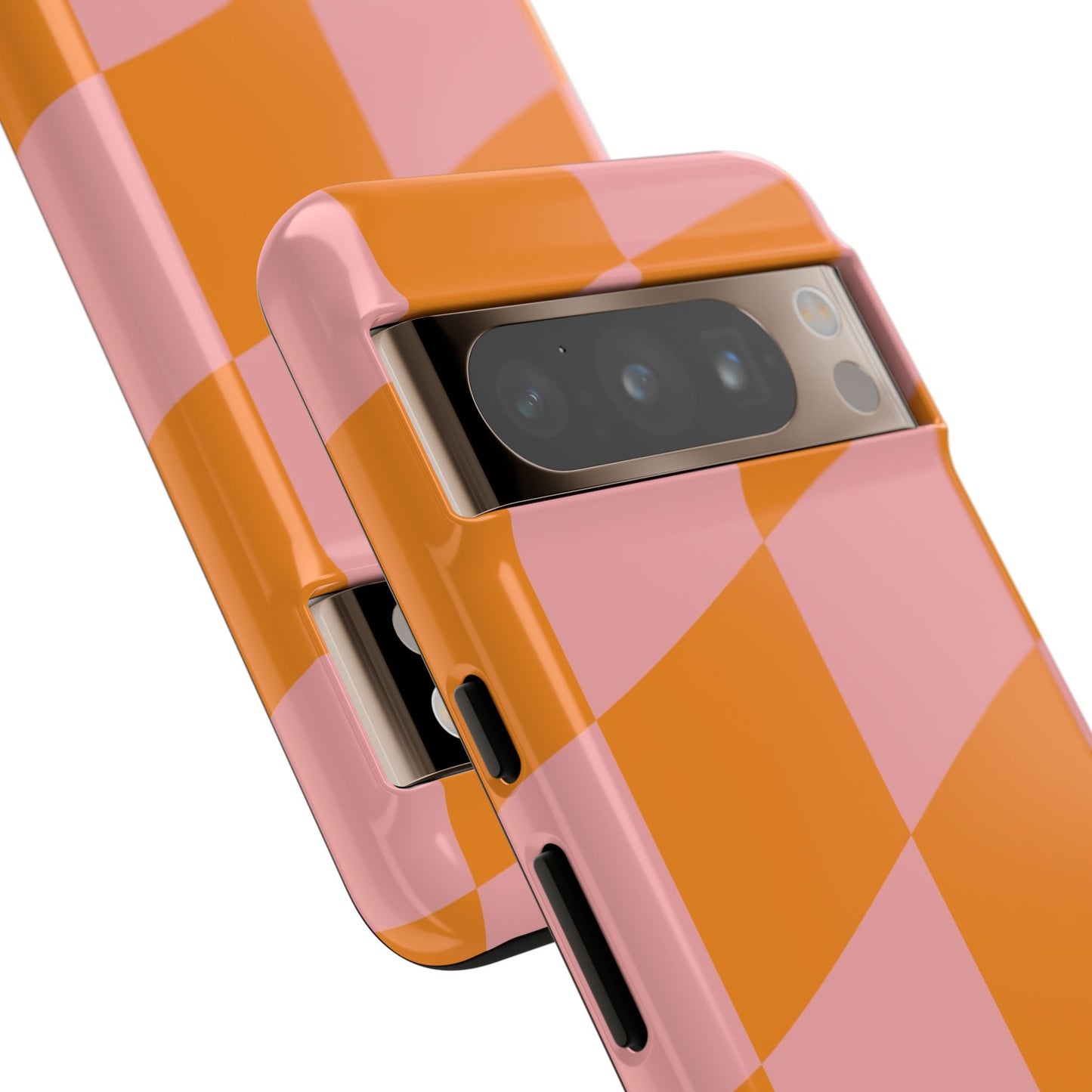 Pink & Orange Wavy Checker Google Pixel Case