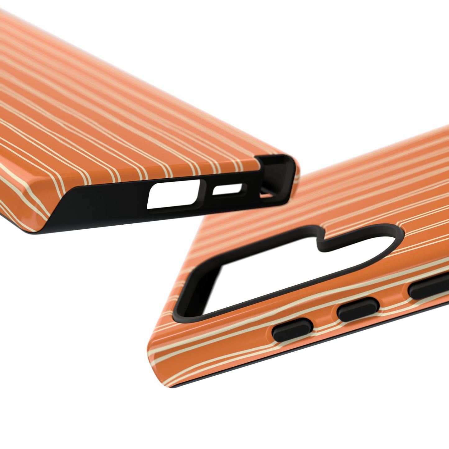 Orange Vertical Stripe Samsung Case