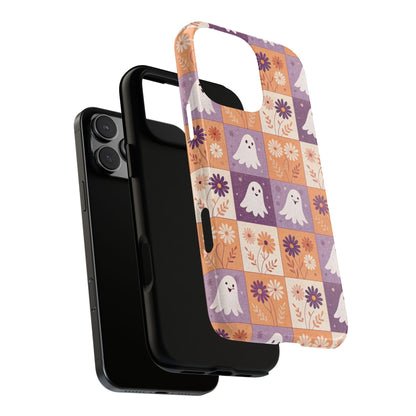 Ghost Floral Checkerboard iPhone Case
