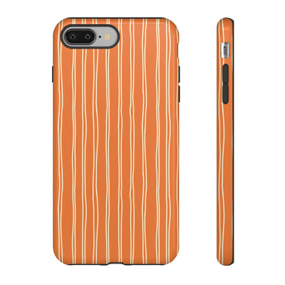 Orange Vertical Stripe iPhone Case