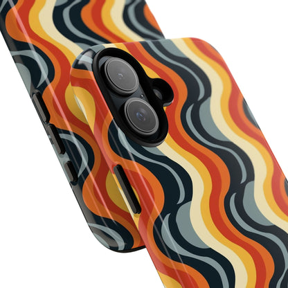 Retro Wavy Stripe iPhone Case