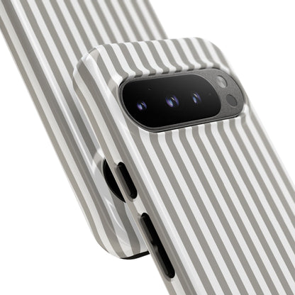 Gray & White Stripe Google Pixel Case