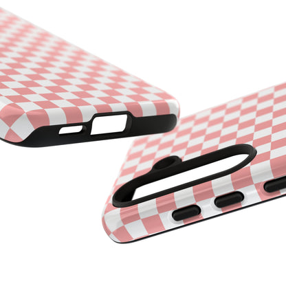 Pink Checkerboard Samsung Case