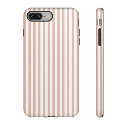 Blush & White Stripe iPhone Case