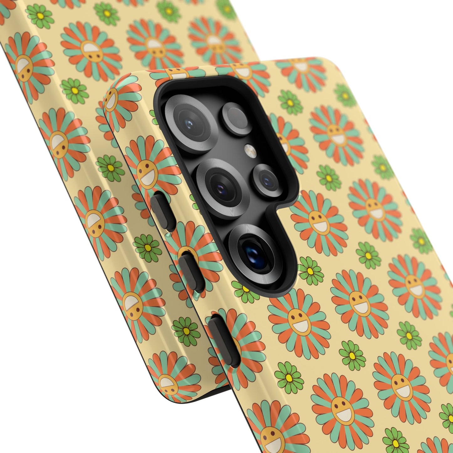 Smiley Retro Floral Samsung Case