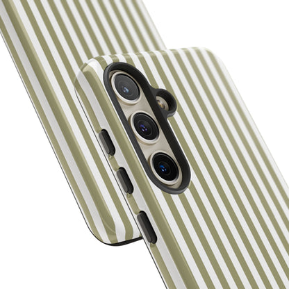 Sage & White Stripe Samsung Case