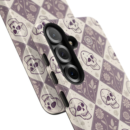 Vintage Skull & Floral Diamond Samsung Case