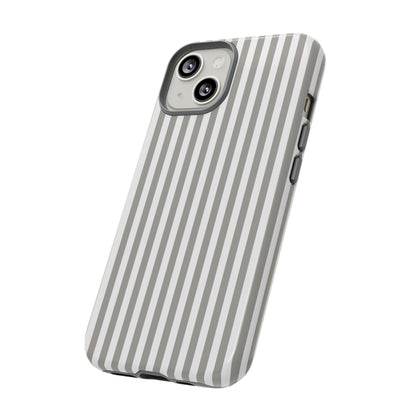 Gray & White Stripe iPhone Case