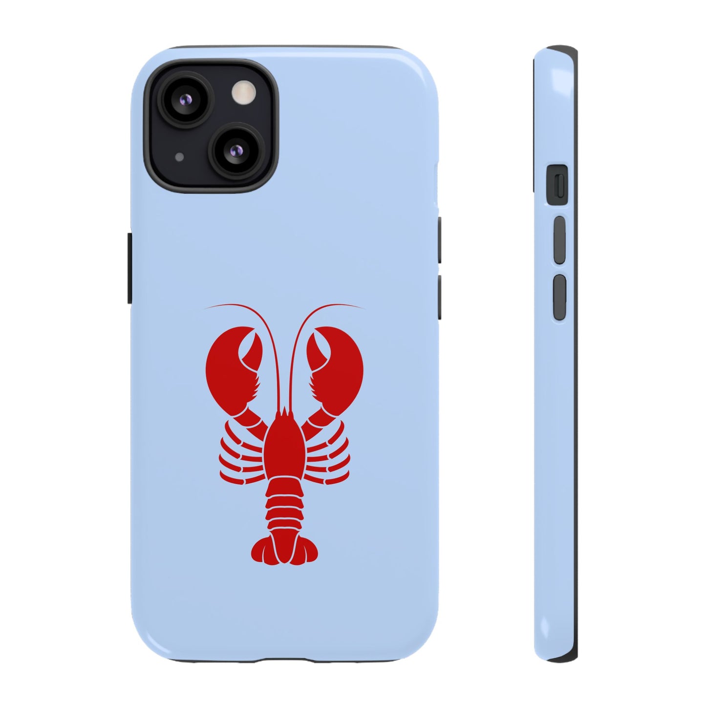 Red Lobster on Sky Blue iPhone Case