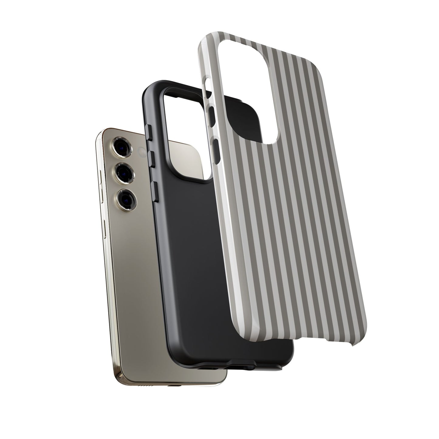 Gray & White Stripe Samsung Case