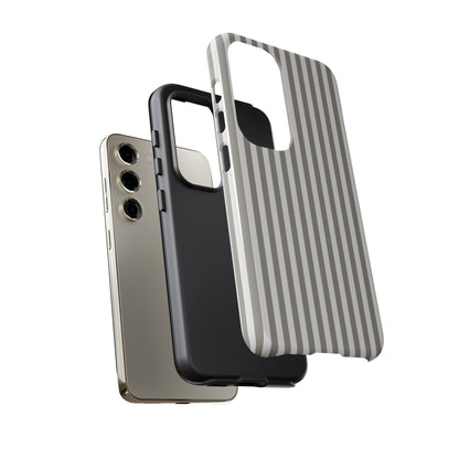 Gray & White Stripe Samsung Case