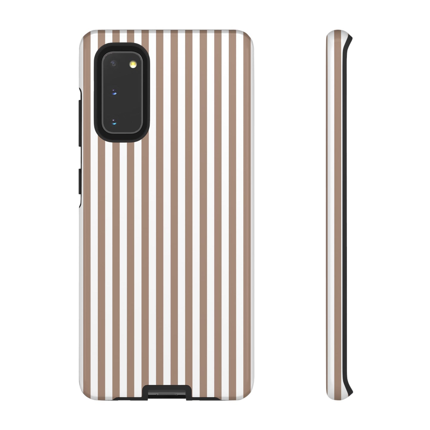 Beige & White Stripe Samsung Case