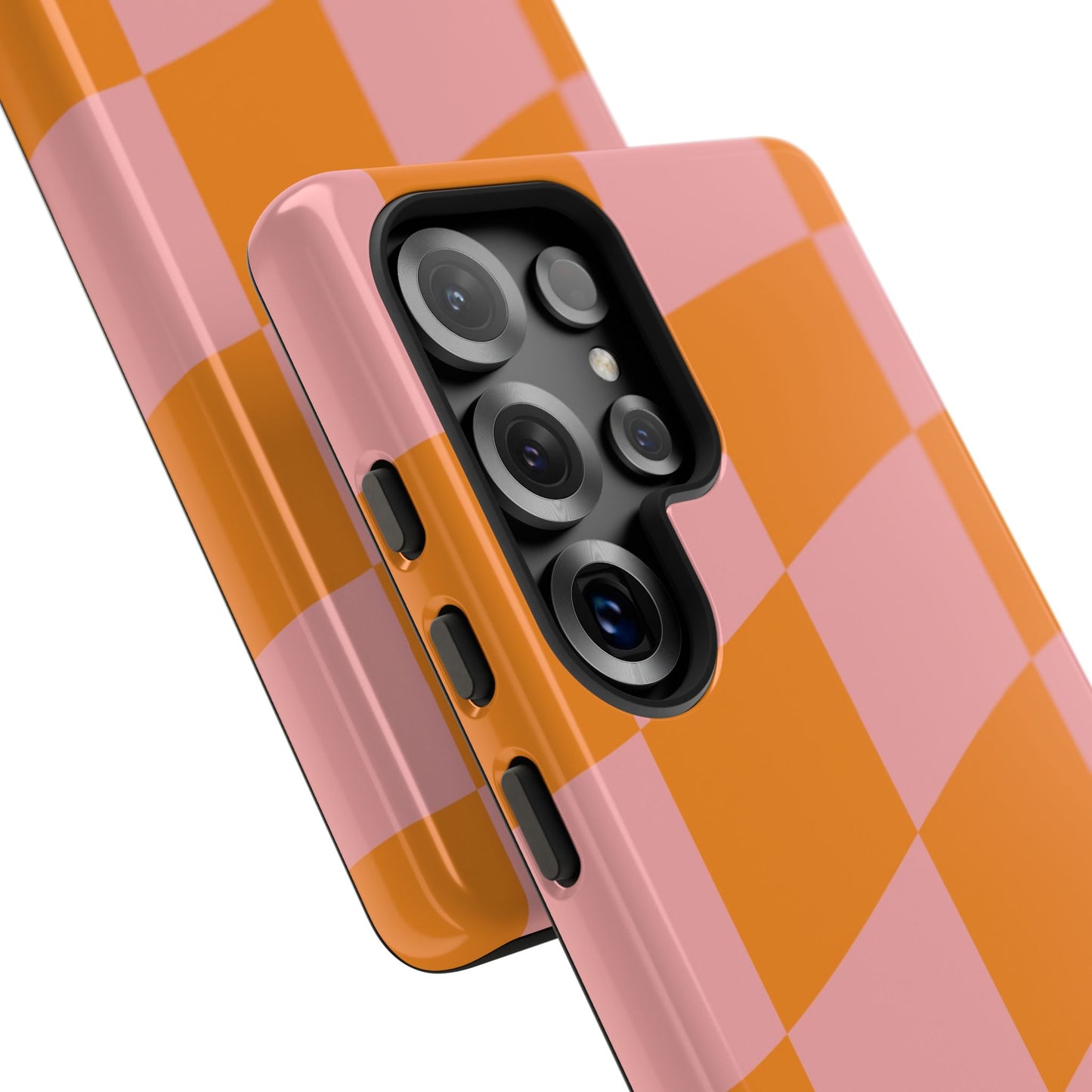 Pink & Orange Wavy Checker Samsung Case