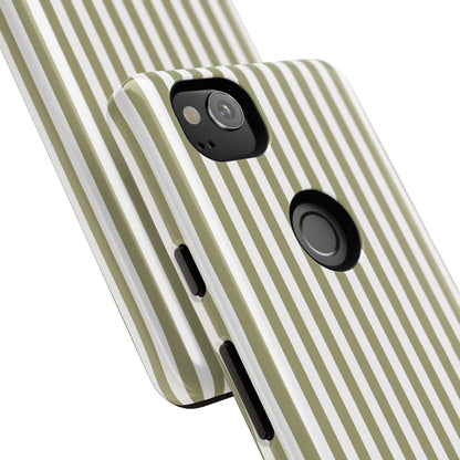 Sage & White Stripe Google Pixel Case