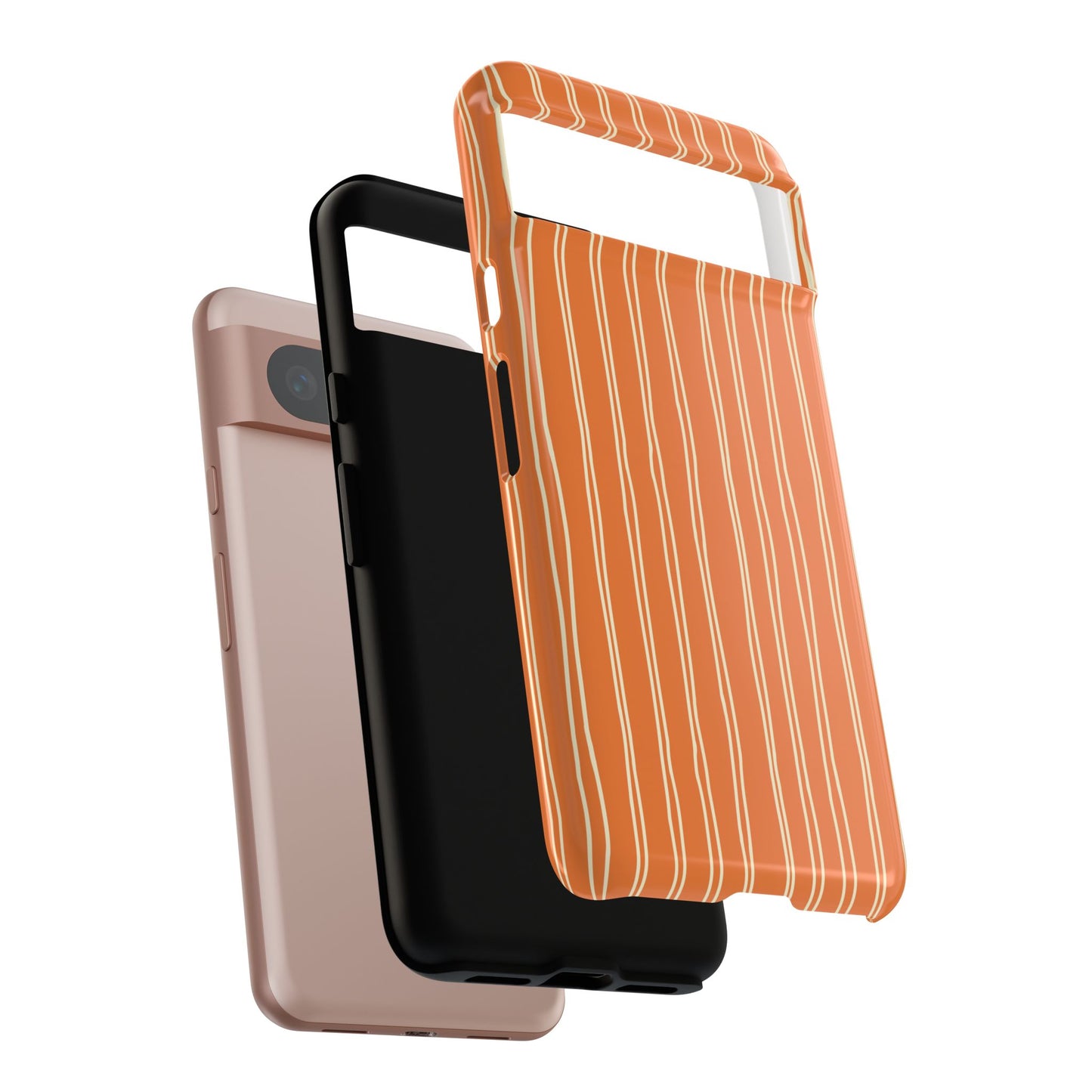 Orange Vertical Stripe Phone Google Pixel Case
