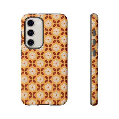 Retro Orange Flower Power Samsung Case