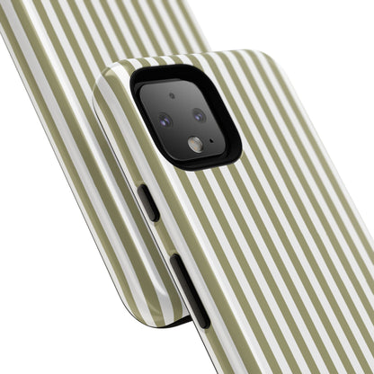Sage & White Stripe Google Pixel Case