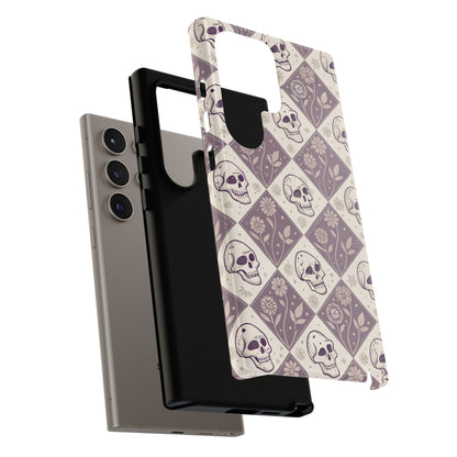 Vintage Skull & Floral Diamond Samsung Case