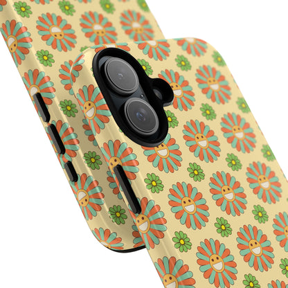 Smiley Retro Floral iPhone Case