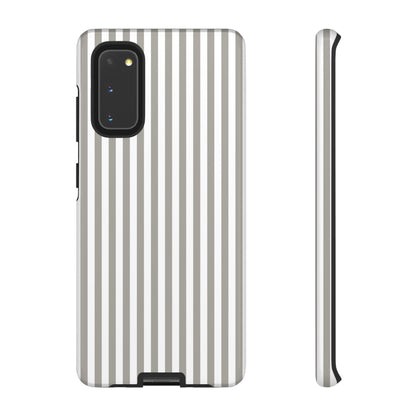 Gray & White Stripe Samsung Case