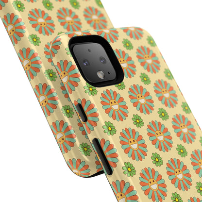 Smiley Retro Floral Google Pixel Case