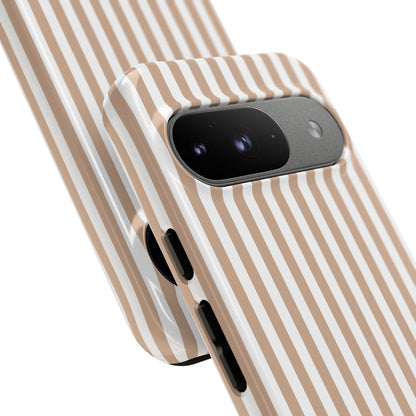 Tan & White Stripe Google Pixel Case