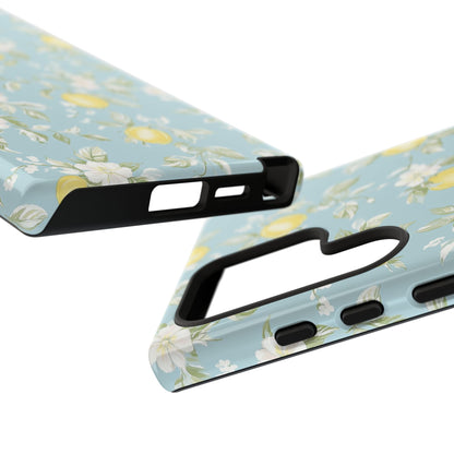 Lemon Blossom Blue Samsung Case