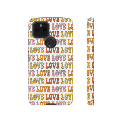 Retro LOVE Typography Google Pixel Case