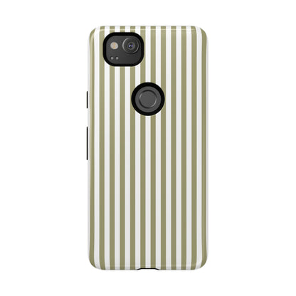 Sage & White Stripe Google Pixel Case