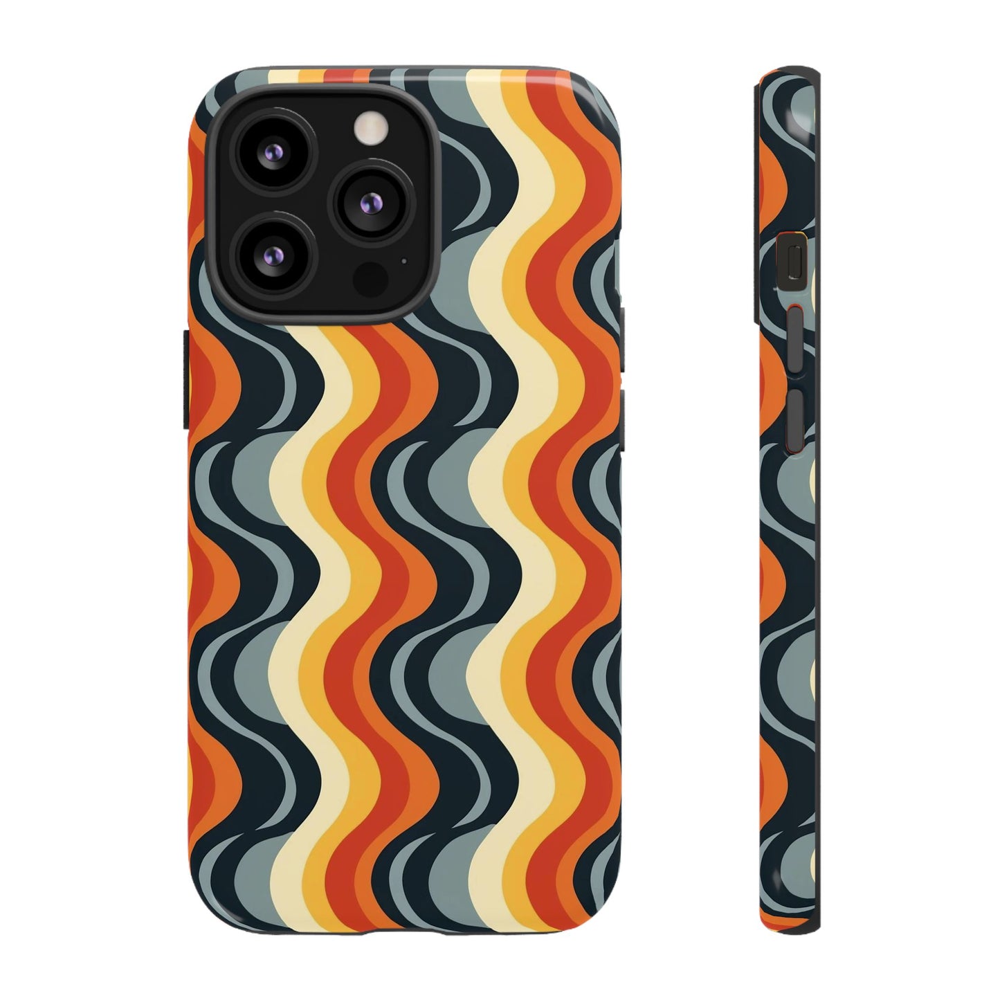 Retro Wavy Stripe iPhone Case