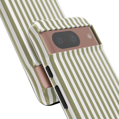 Sage & White Stripe Google Pixel Case
