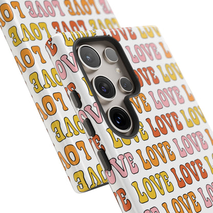 Retro LOVE Typography Samsung Case
