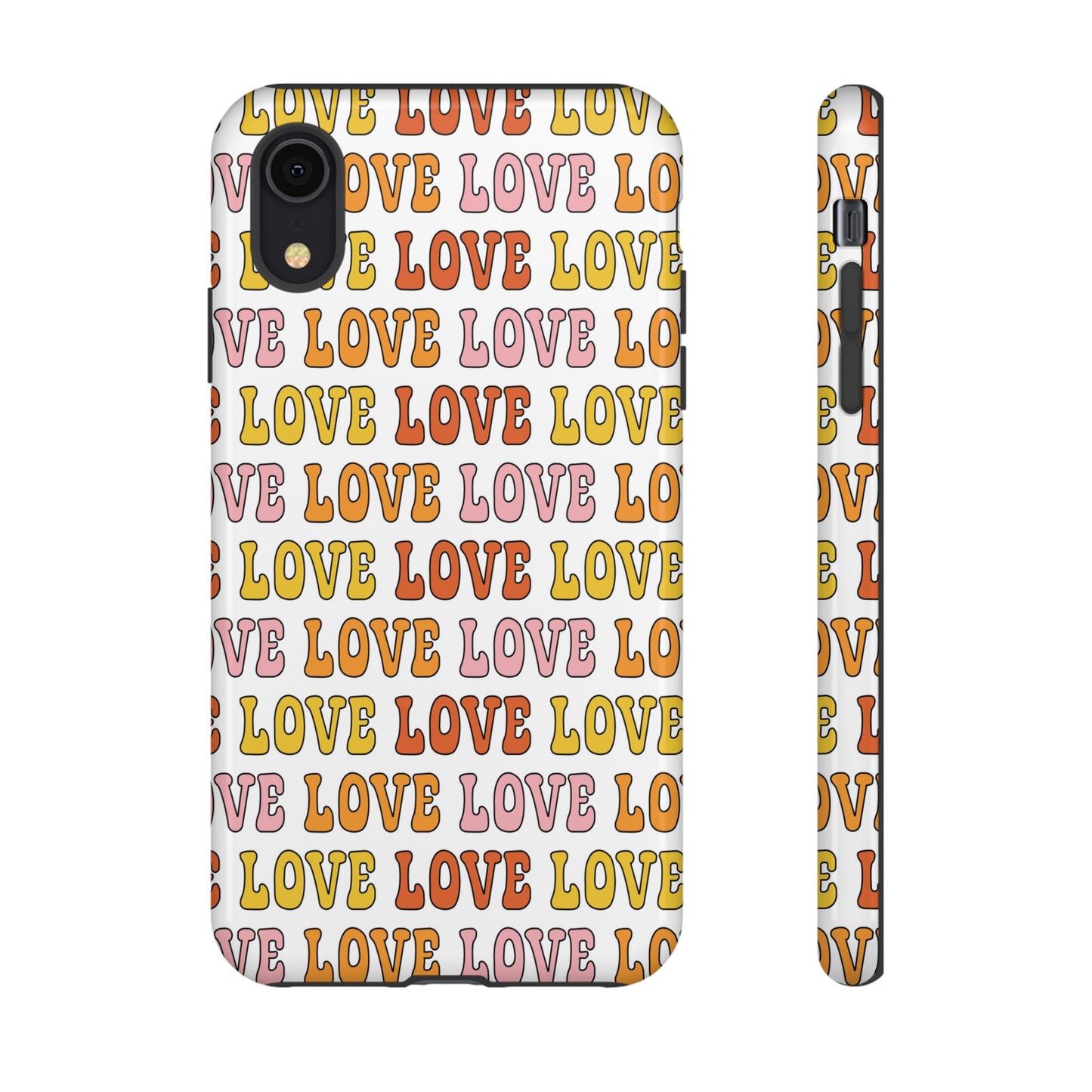 Retro LOVE Typography iPhone Case