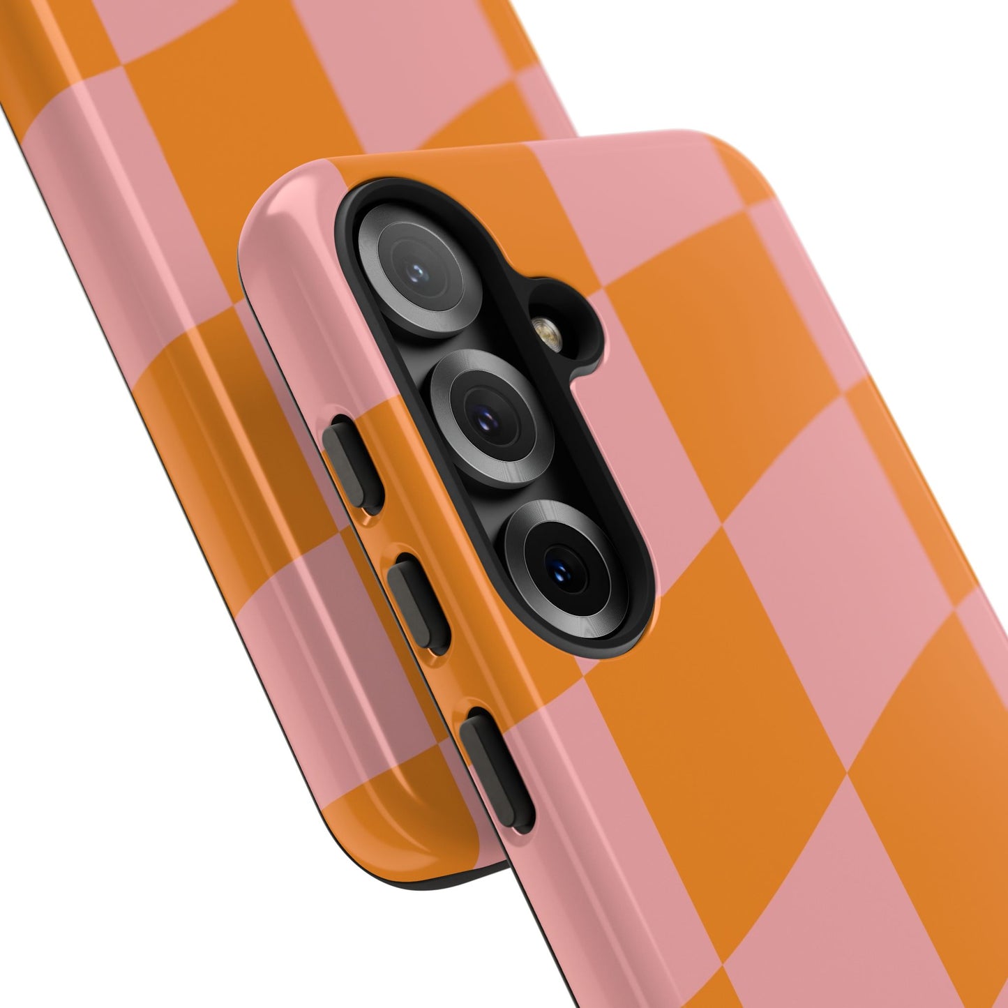 Pink & Orange Wavy Checker Samsung Case