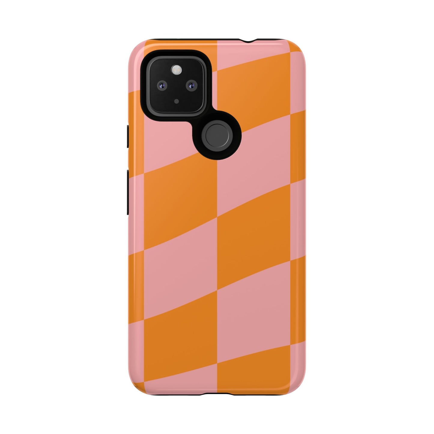 Pink & Orange Wavy Checker Google Pixel Case