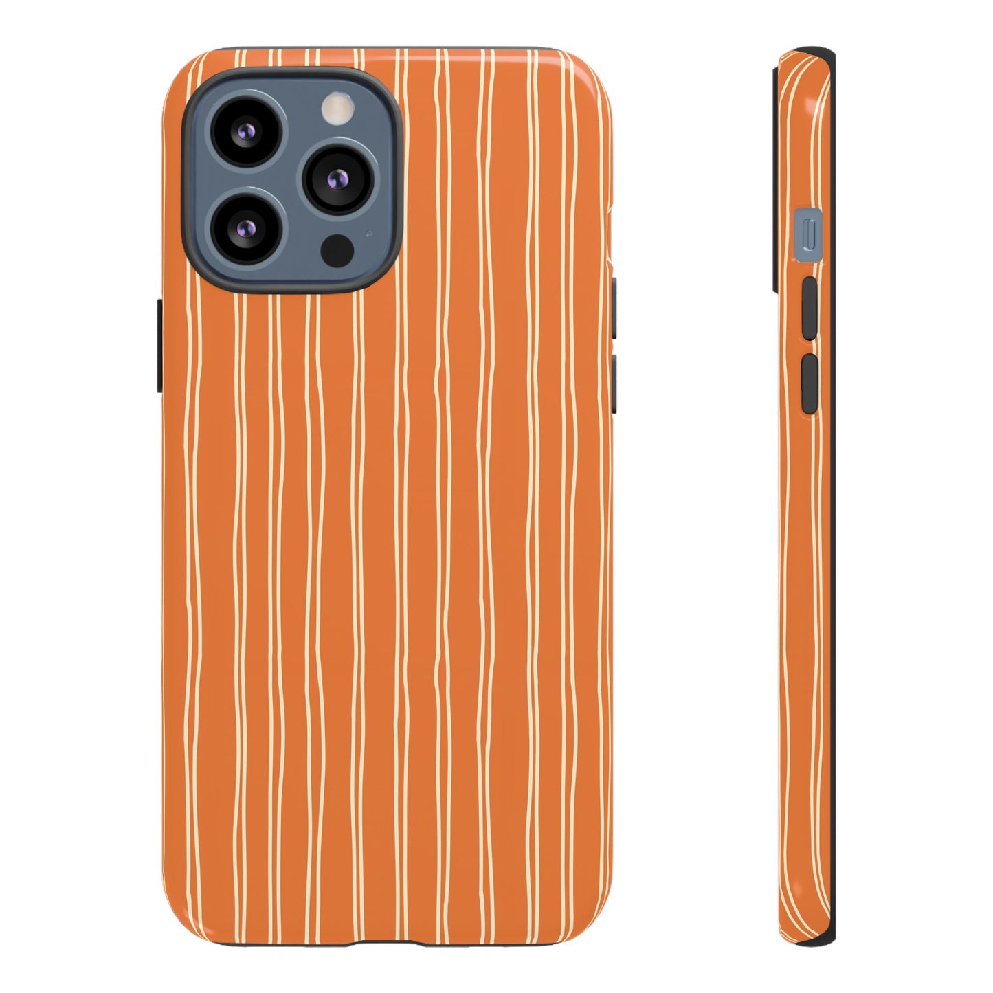 Orange Vertical Stripe iPhone Case