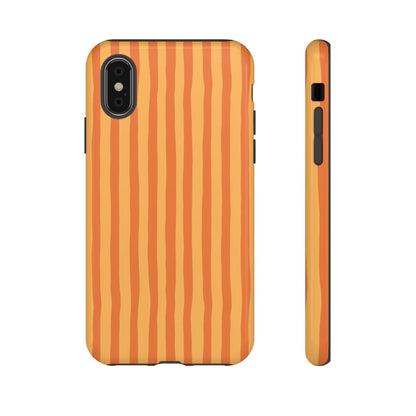 Orange Wavy Stripe iPhone Case